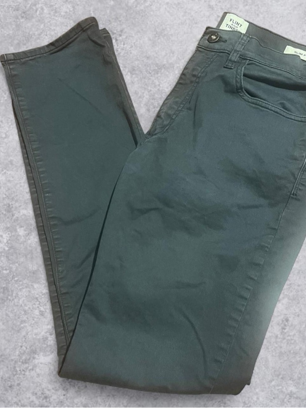 Flint and Tinder Huckberry Men’s Slim Fit 30x32 Black Chino Trouser Pants